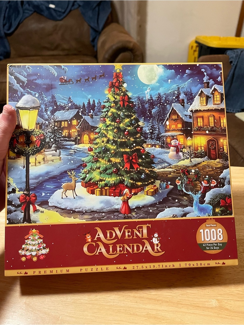 Advent Calendar Merry Christmas 1008 Piece Jigsaw Puzzle 27.5 x 19.7 in